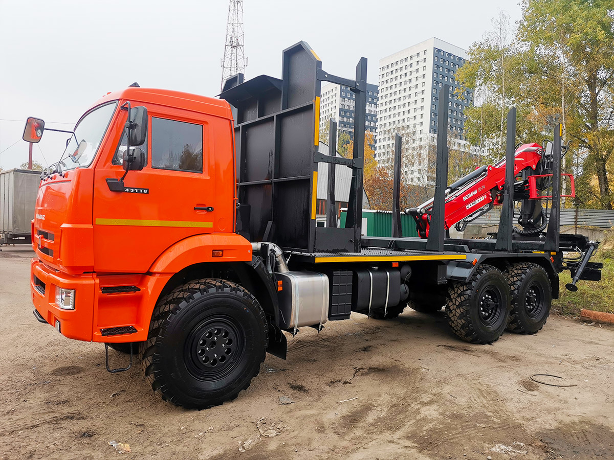 Сортиментовоз КАМАЗ 43118 с КМУ Велмаш ВМ10-74